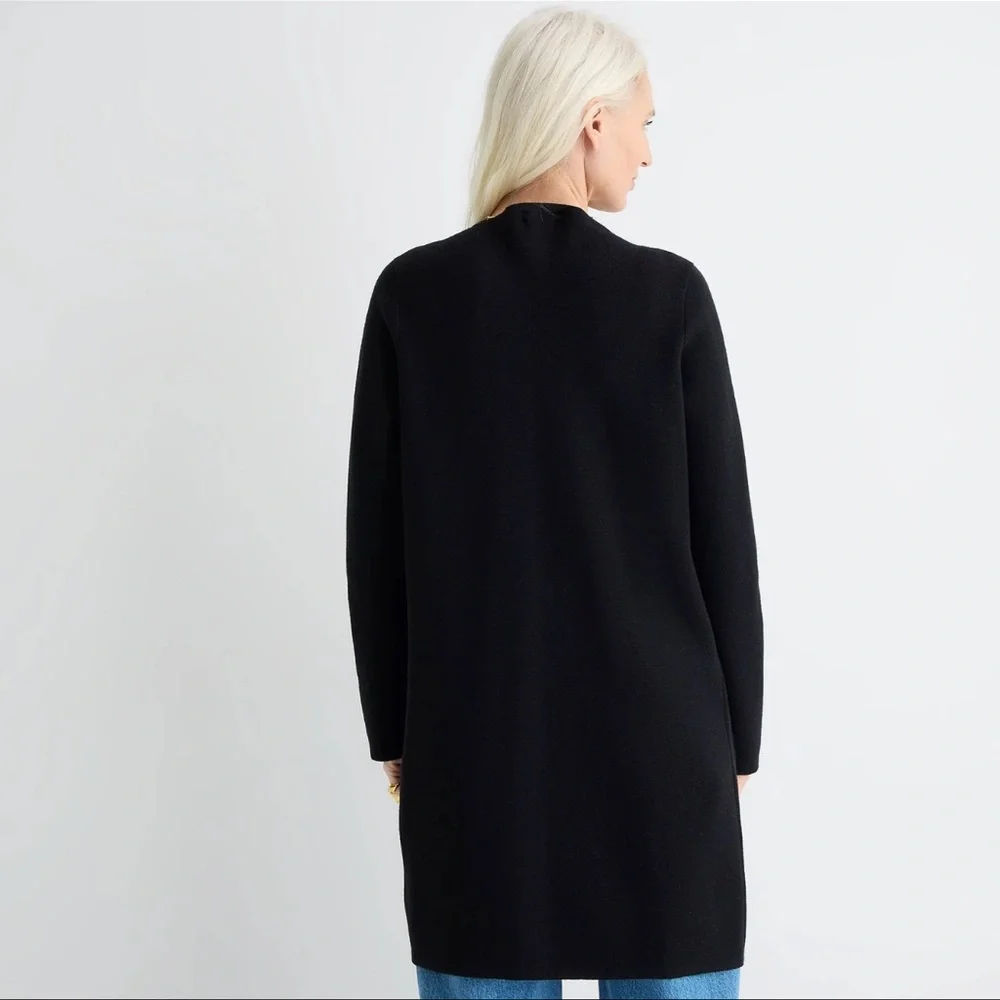 J. Crew Juliette Collarless Sweater Blazer in Black - Picture 3 of 11
